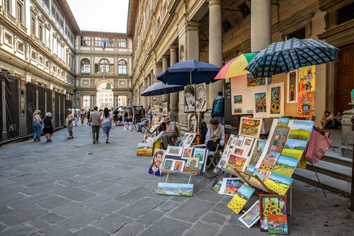 Street Artists, Florence, Italy, Pia Harboure