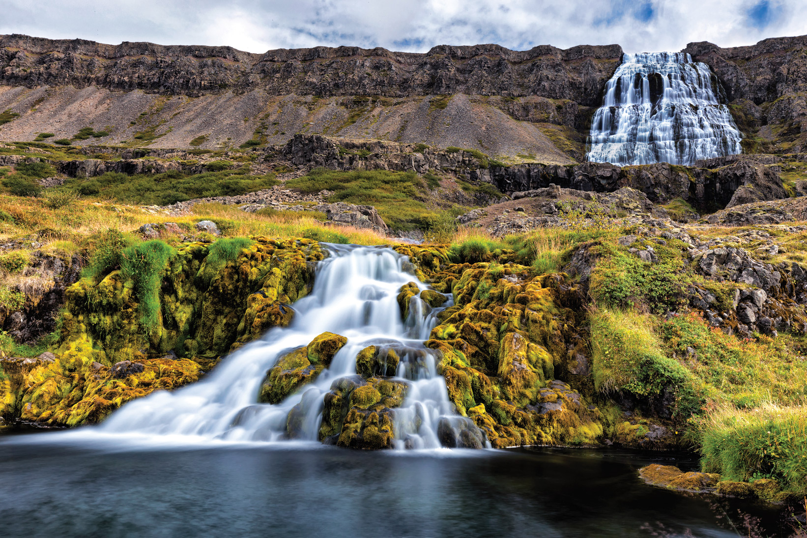 Dyndjandi Waterfall in the Westfjords of Iceland; Shutterstock Dyndjandi Waterfall in the Westfjords of Iceland; Shutterstock