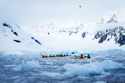Kayaking, Paradise Bay, Antarctica, Tyson Mayr