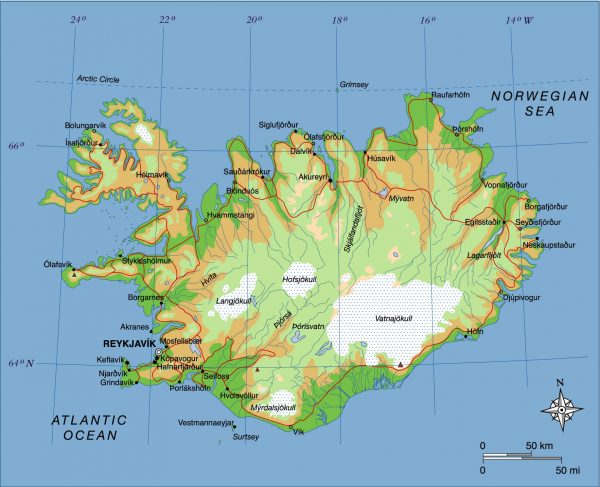 Map of Iceland