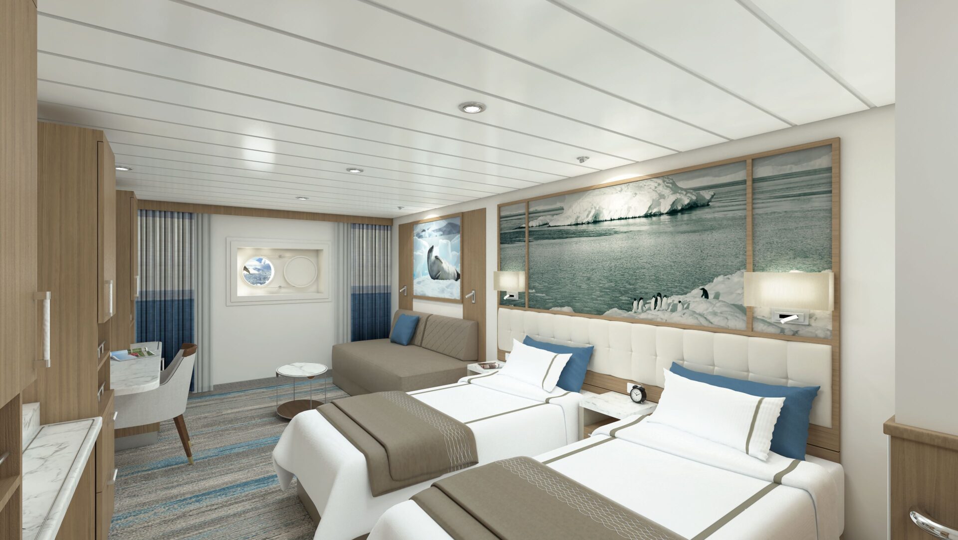 Greg Mortimer Aurora Stateroom Twin Share