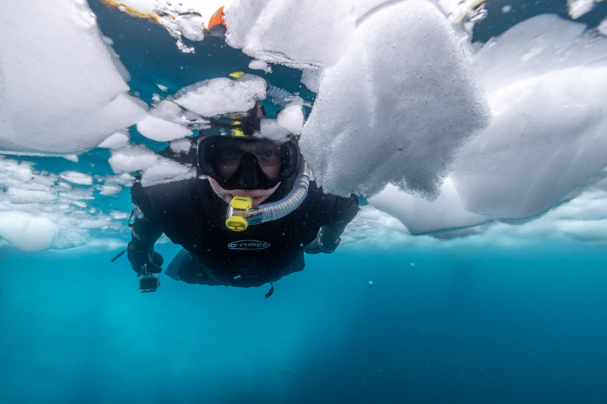 Snorkelling at Portal Point, Antarctica, Scott Portelli